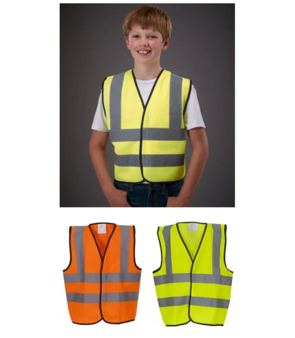 Yoko YK102B Kids Hi Vi Two Band & Braces Vest
